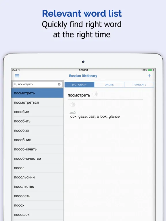 Screenshot di Russian Dictionary + iPad 