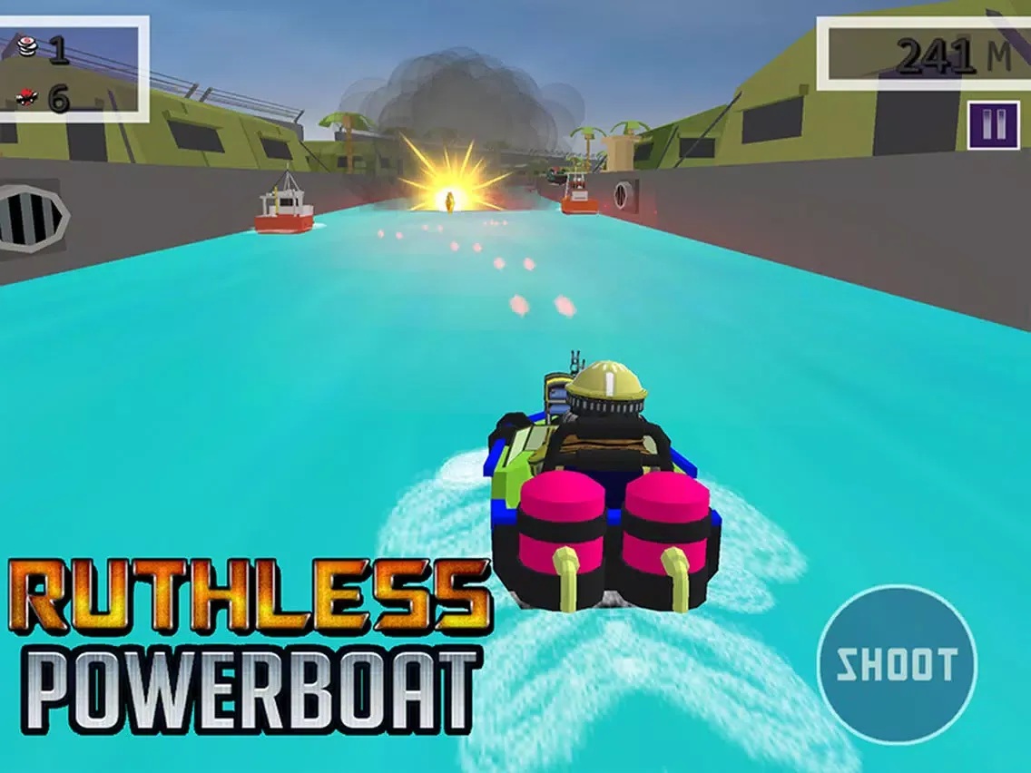 Ruthless Power Boat - Top Gun Shooting Game iPad  Screenshots