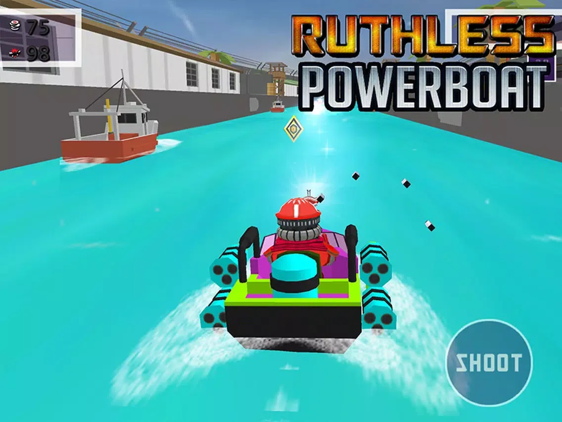 Ruthless Power Boat - Top Gun Shooting Game iPad  Screenshots