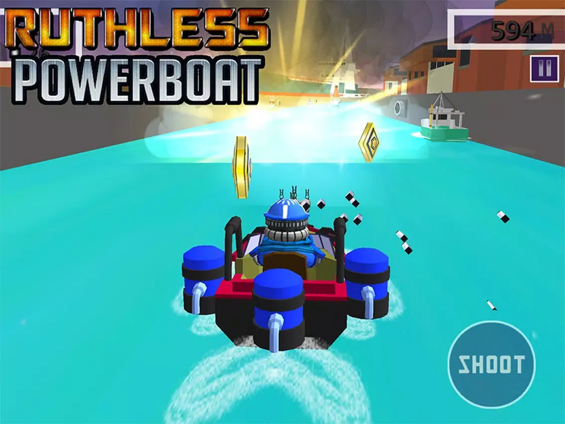 Ruthless Power Boat - Top Gun Shooting Game iPad  Screenshots