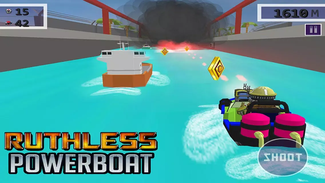 Ruthless Power Boat - Top Gun Shooting Game Screenshots