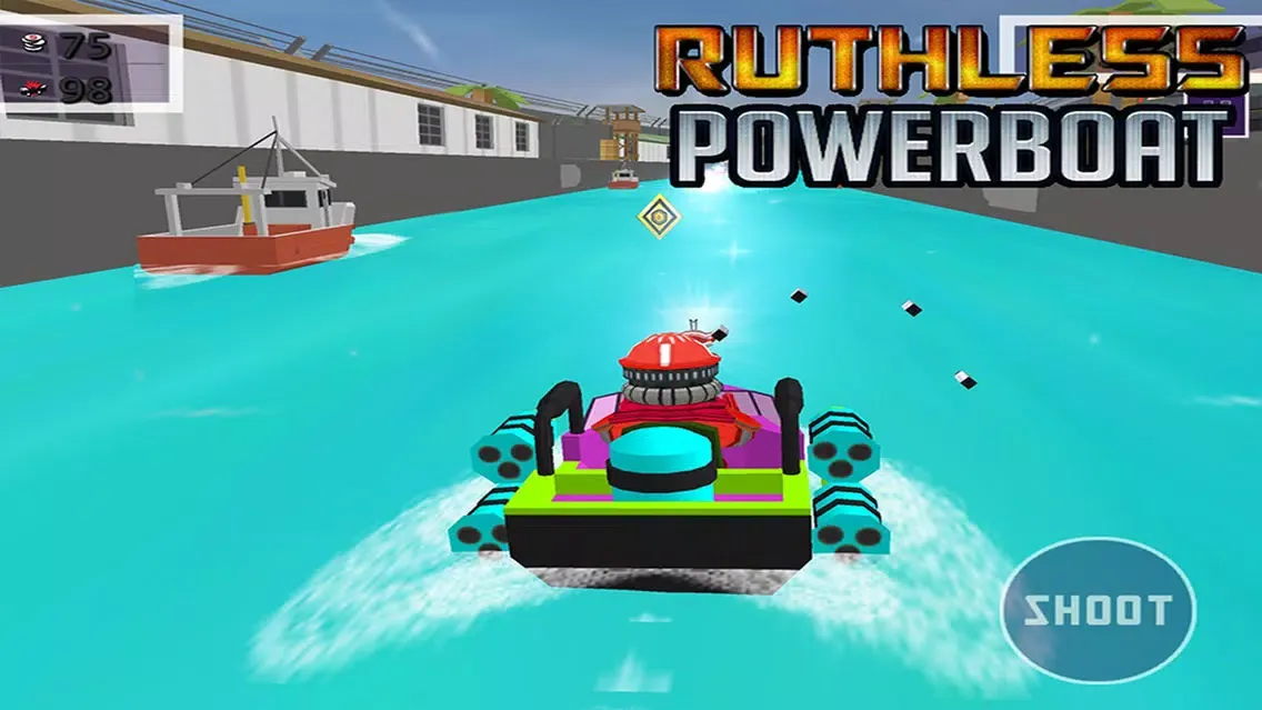 Ruthless Power Boat - Top Gun Shooting Game Screenshots