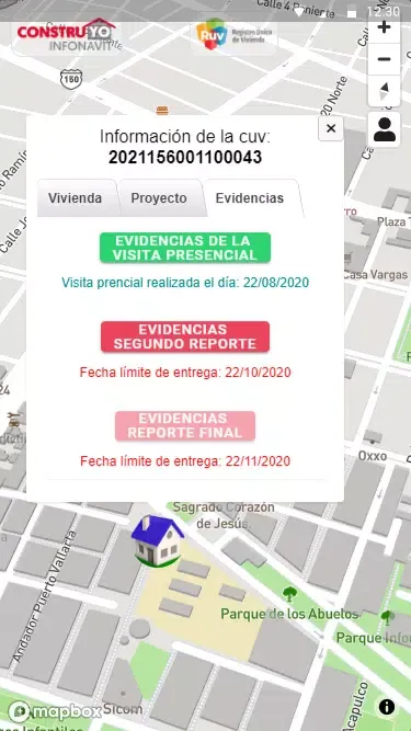 Ảnh chụp màn hình của ConstruYO Infonavit Trabajador