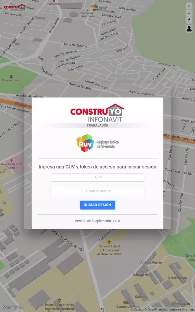 Ảnh chụp màn hình của ConstruYO Infonavit Trabajador