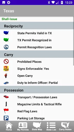 Screenshot di CCW – Concealed Carry 50 State