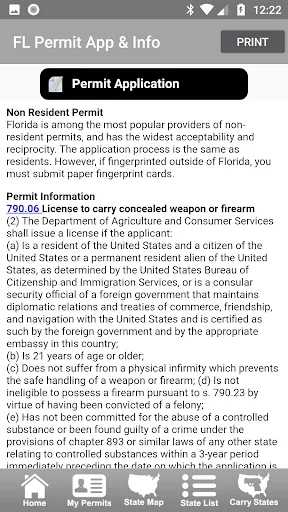 Screenshot di CCW – Concealed Carry 50 State