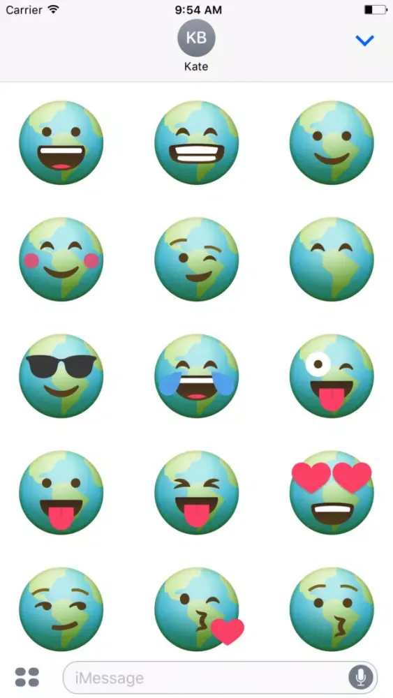 Earthmoji - Fun & cute planet Earth emoji stickers 스크린샷