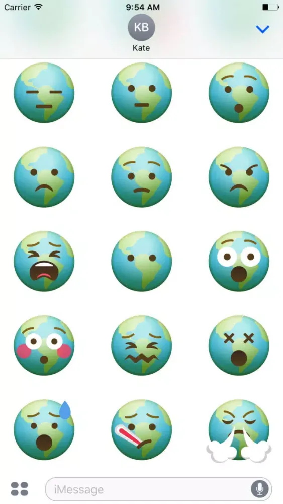 Earthmoji - Fun & cute planet Earth emoji stickers 스크린샷