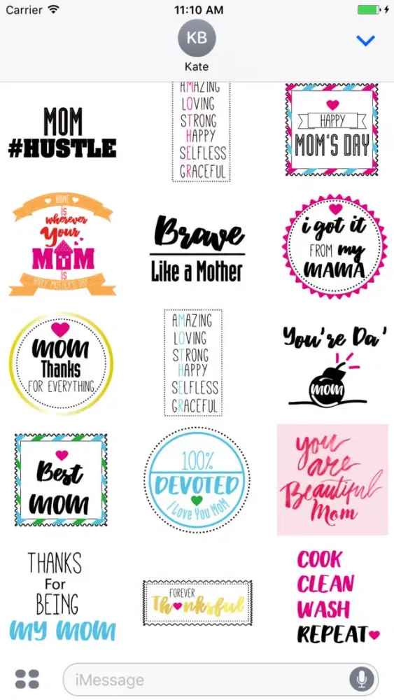 Love you mom - Mother's day badges and stamps Screenshots