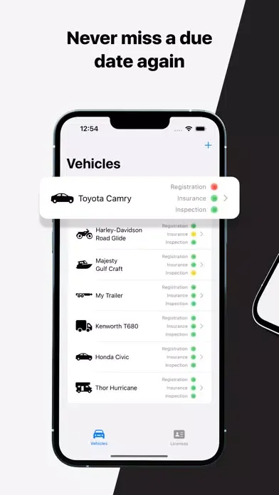 Capturas de tela do Vehicle Information Tracker