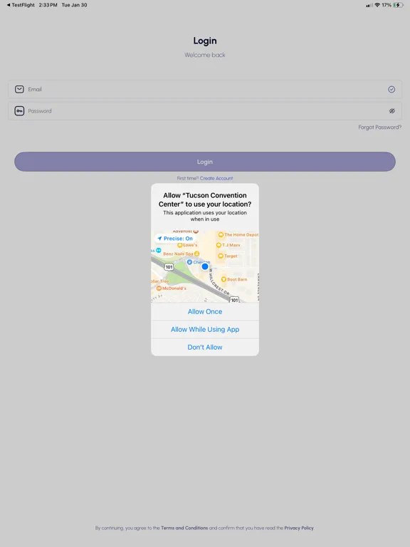 Tucson Convention Center App iPad  Screenshots