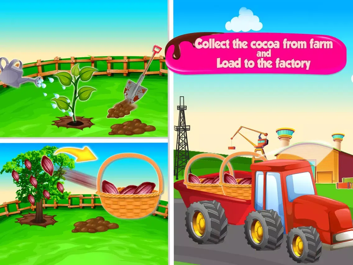 Tangkapan skrin Tasty Candy Chocolate Factory iPad 