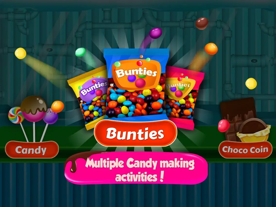 Tangkapan skrin Tasty Candy Chocolate Factory iPad 