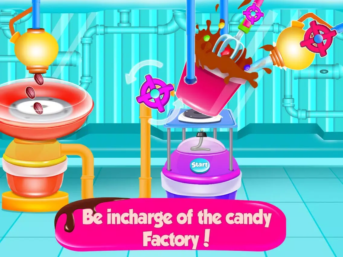 Tangkapan skrin Tasty Candy Chocolate Factory iPad 
