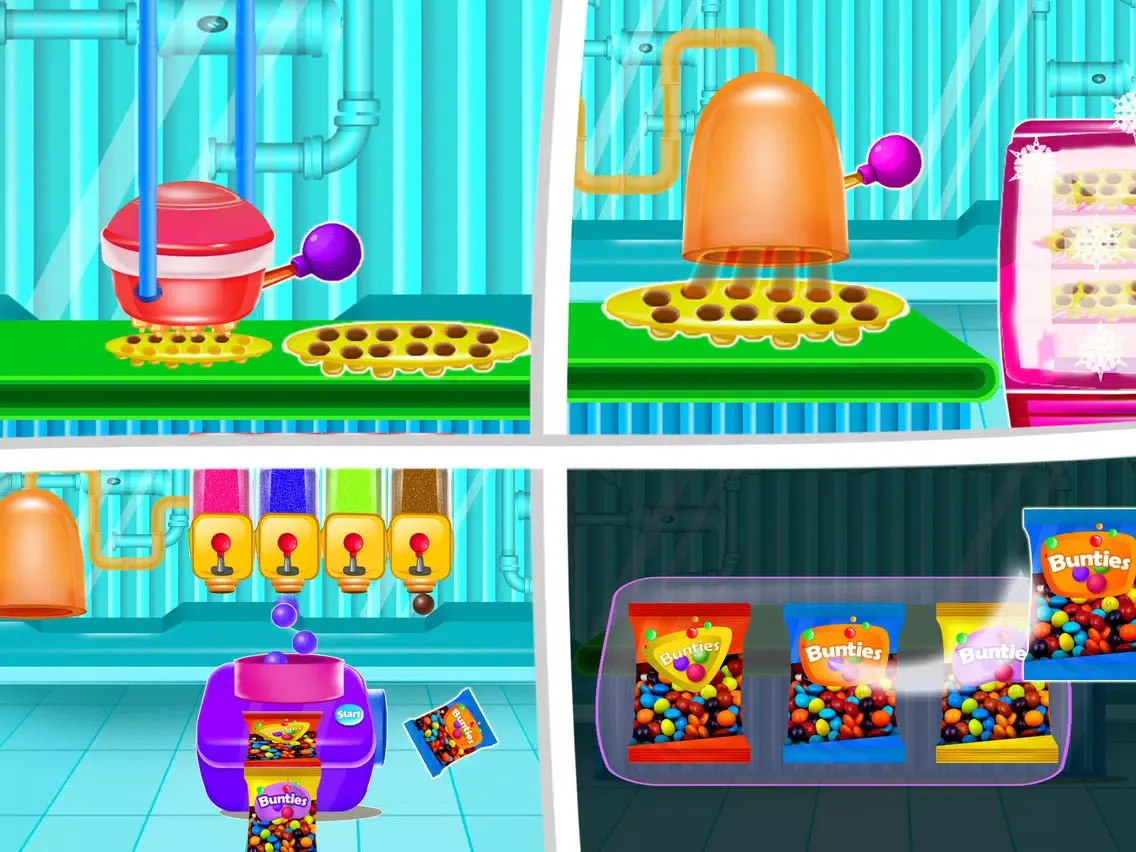 Tangkapan skrin Tasty Candy Chocolate Factory iPad 