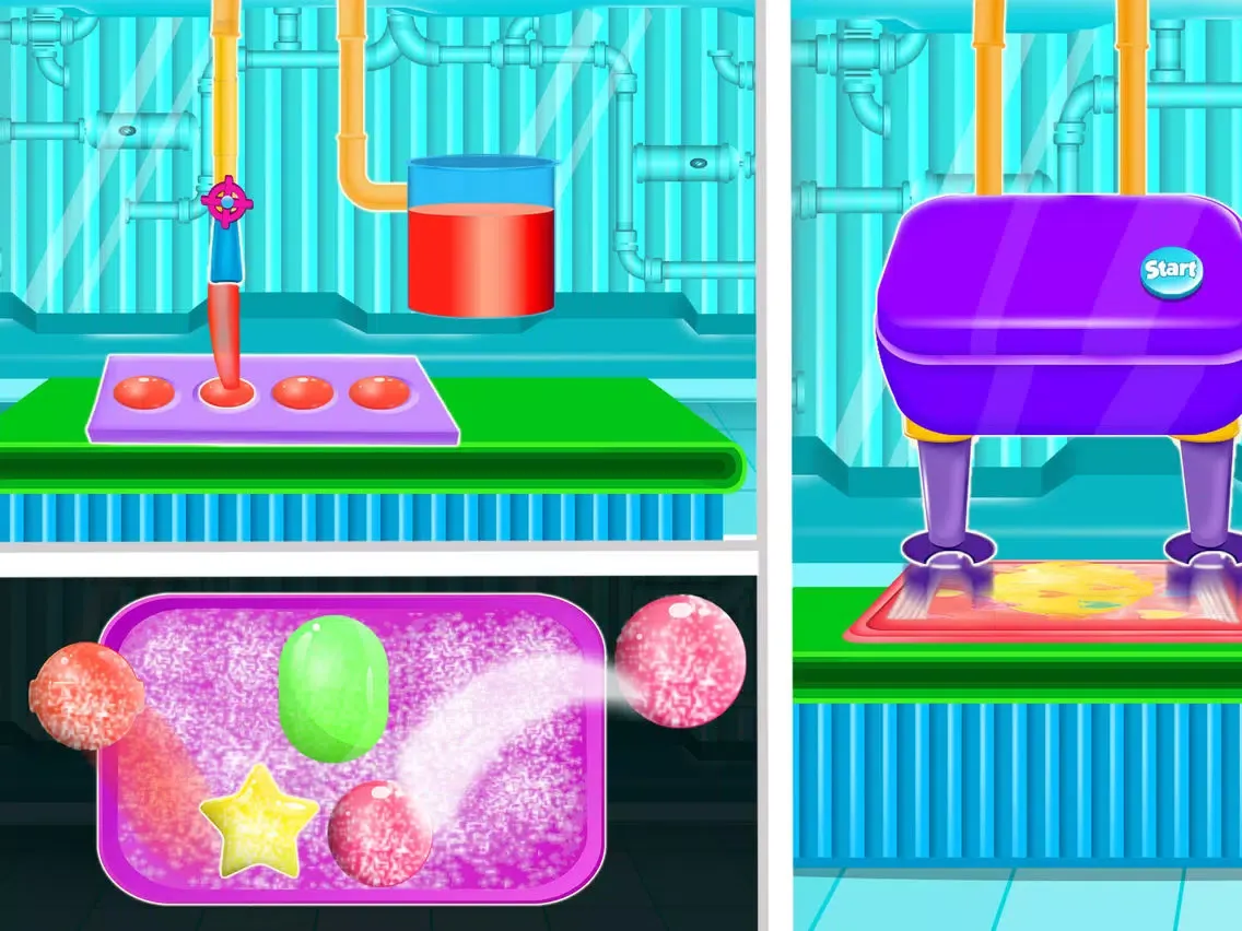 Tangkapan skrin Tasty Candy Chocolate Factory iPad 