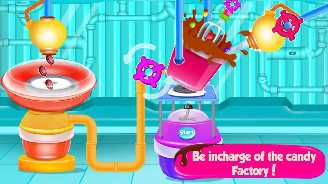 Tangkapan skrin Tasty Candy Chocolate Factory
