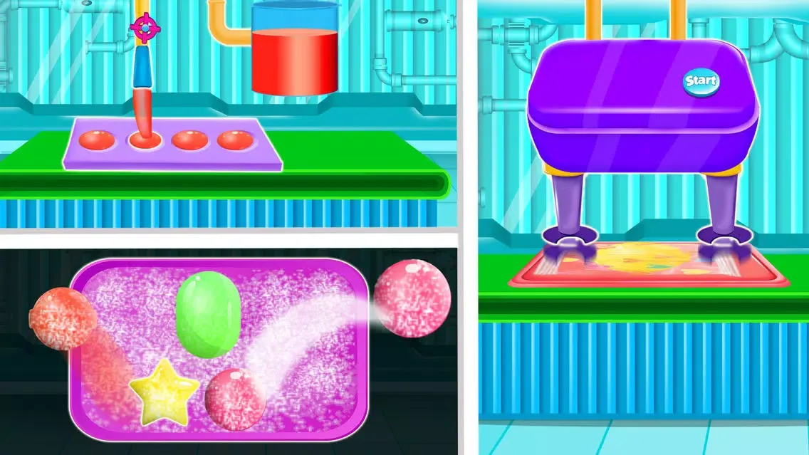 Tangkapan skrin Tasty Candy Chocolate Factory