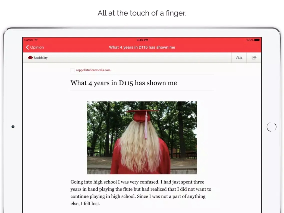 Coppell Student Media: Articles and KCBY iPad  سکرین شاٹس