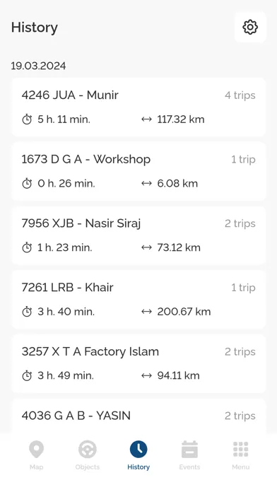 Safe Tracking Screenshots