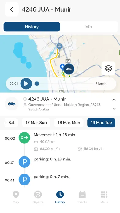Safe Tracking Screenshots