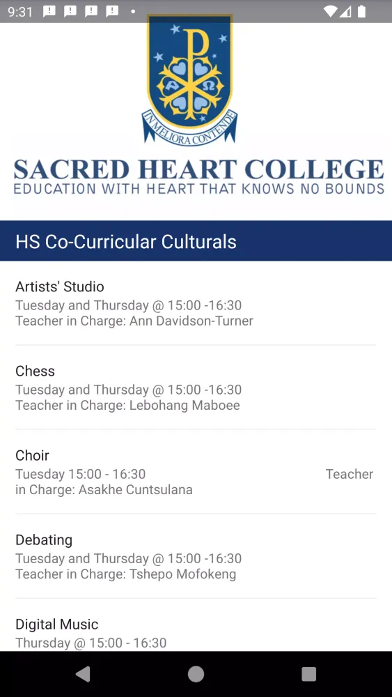 Sacred Heart应用截图