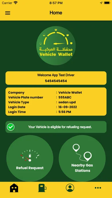 Vehicle Wallet Driver Screenshots