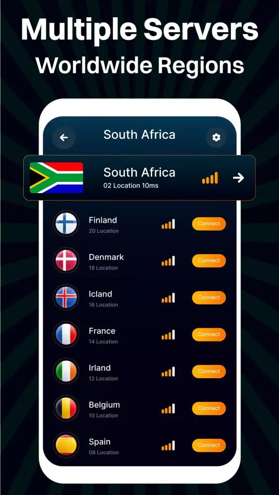 South Africa VPN:Get Africa IP Screenshots