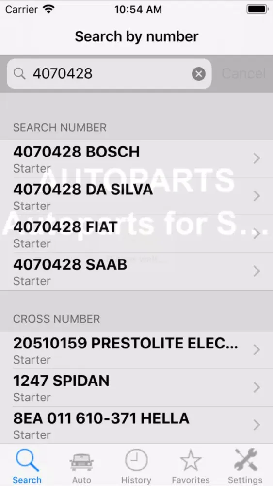 ภาพหน้าจอของ Autoparts for Saab