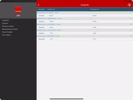 تصاویر SAARI KPI APP iPad 