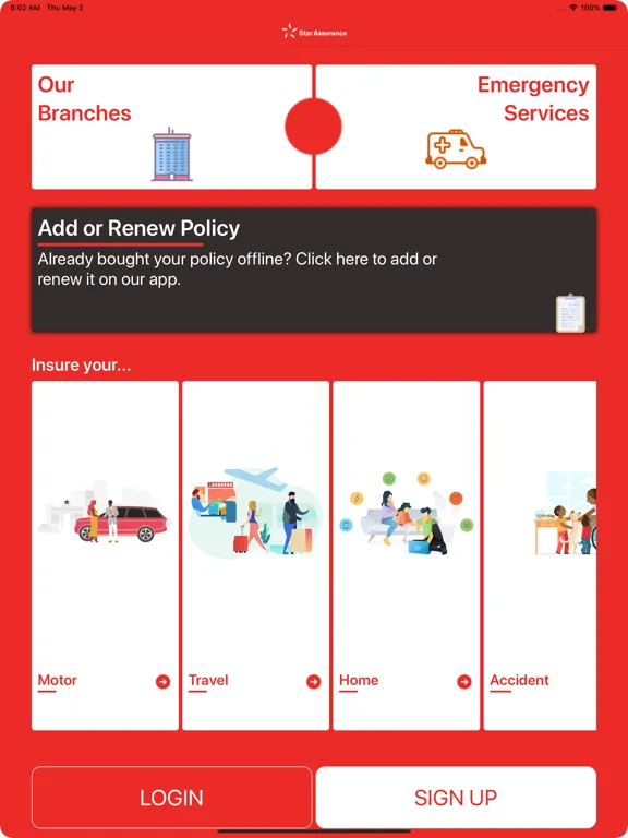 ภาพหน้าจอของ Star Assurance App iPad 