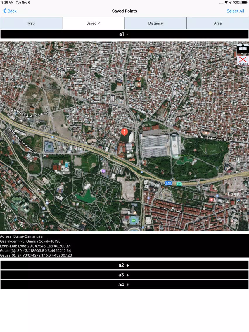 Captures d'écran de GPS GEO iPad 
