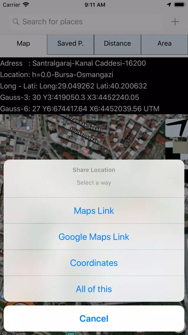 Captures d'écran de GPS GEO