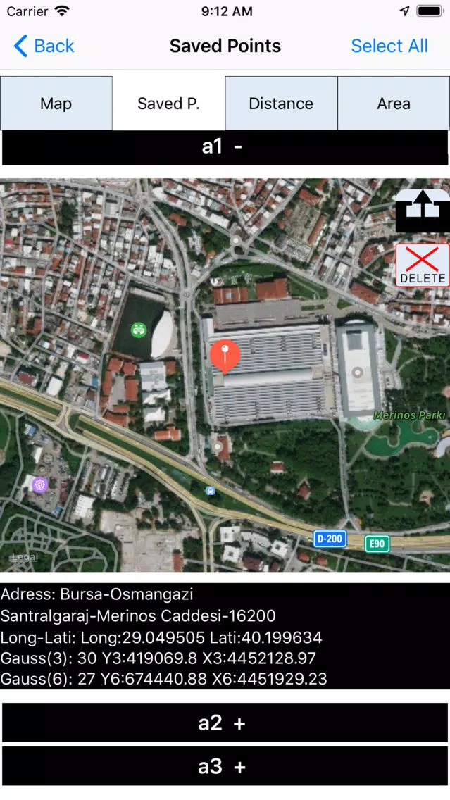 Captures d'écran de GPS GEO