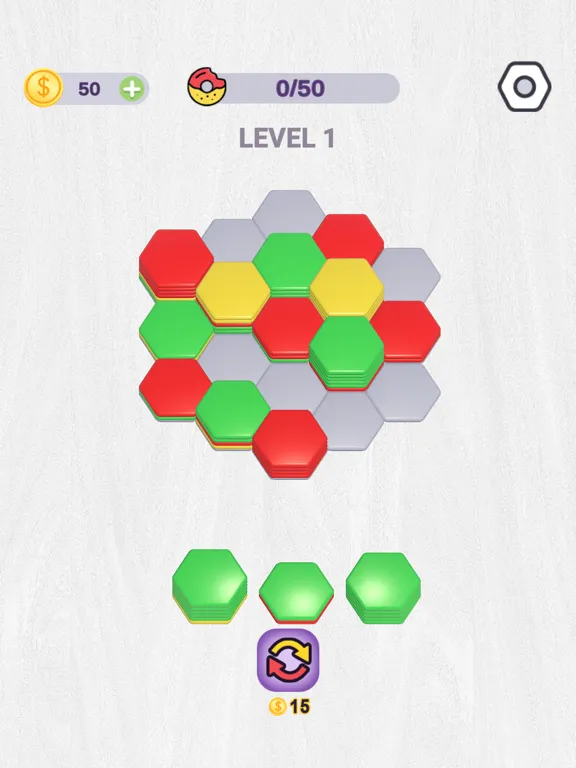 Hexa Pop!！ iPad  Screenshots