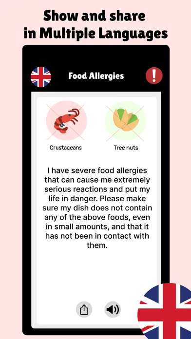Food Allergy Card スクリーンショット