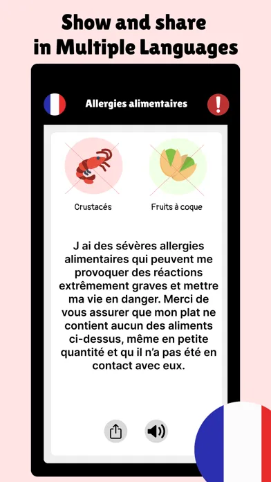 Food Allergy Card スクリーンショット