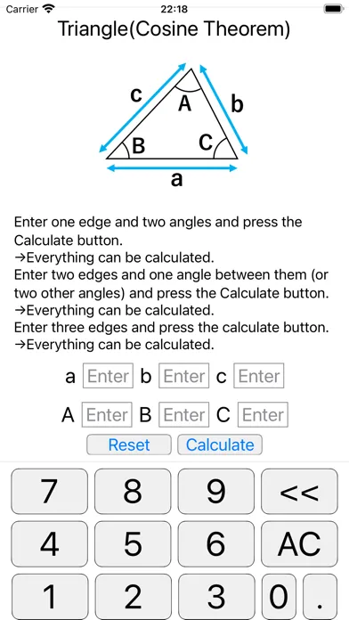 Zrzuty ekranu Trigonometric Calculation