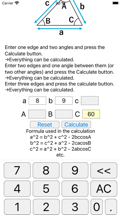 Zrzuty ekranu Trigonometric Calculation
