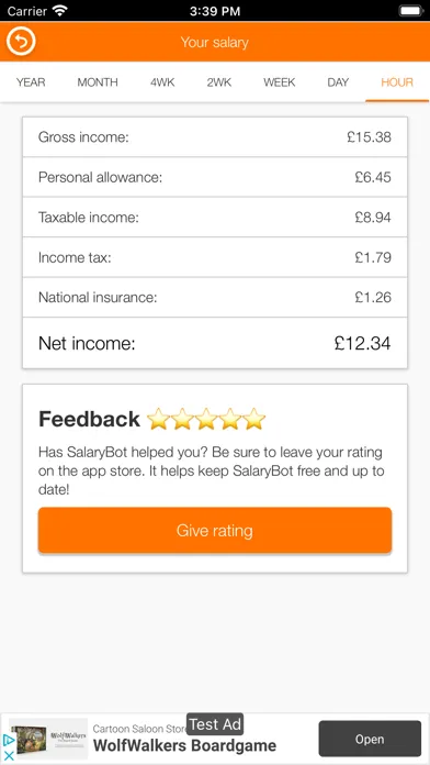SalaryBot Salary Calculator Screenshots
