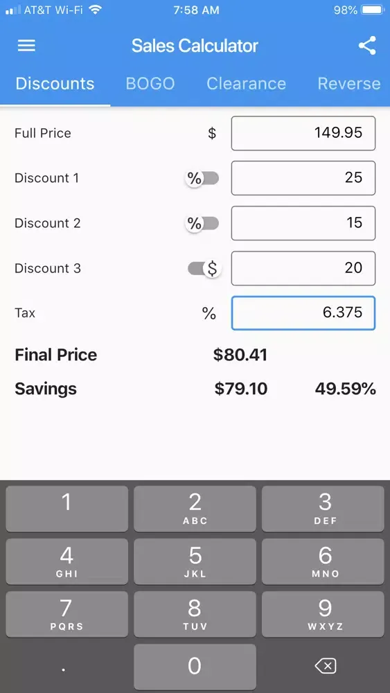 Price & Discount Calculator स्क्रीनशॉट