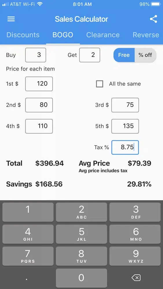 Price & Discount Calculator स्क्रीनशॉट