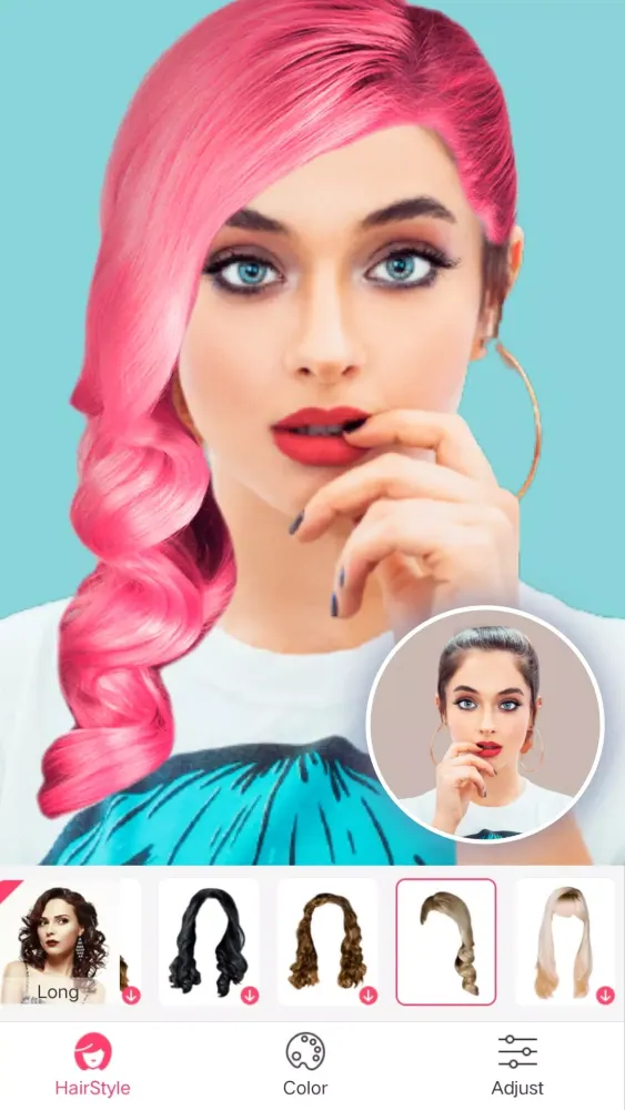 Tangkapan skrin Hairstyle Changer - HairStyle