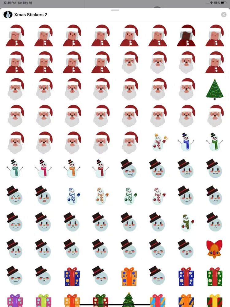 Xmas Stickers 2 iPad  سکرین شاٹس