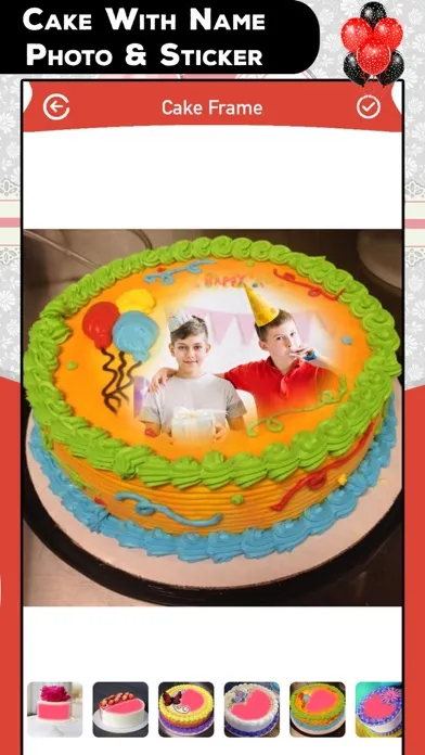 Zrzuty ekranu Cake With Name Photo & Sticker