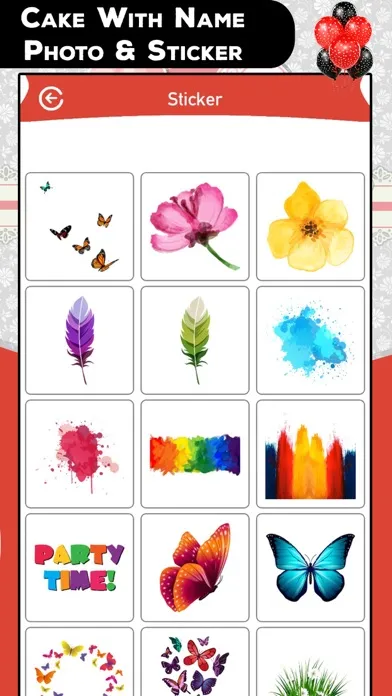 Zrzuty ekranu Cake With Name Photo & Sticker