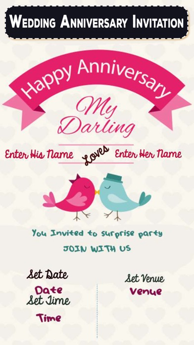 Wedding Anniversary Invitation Screenshots