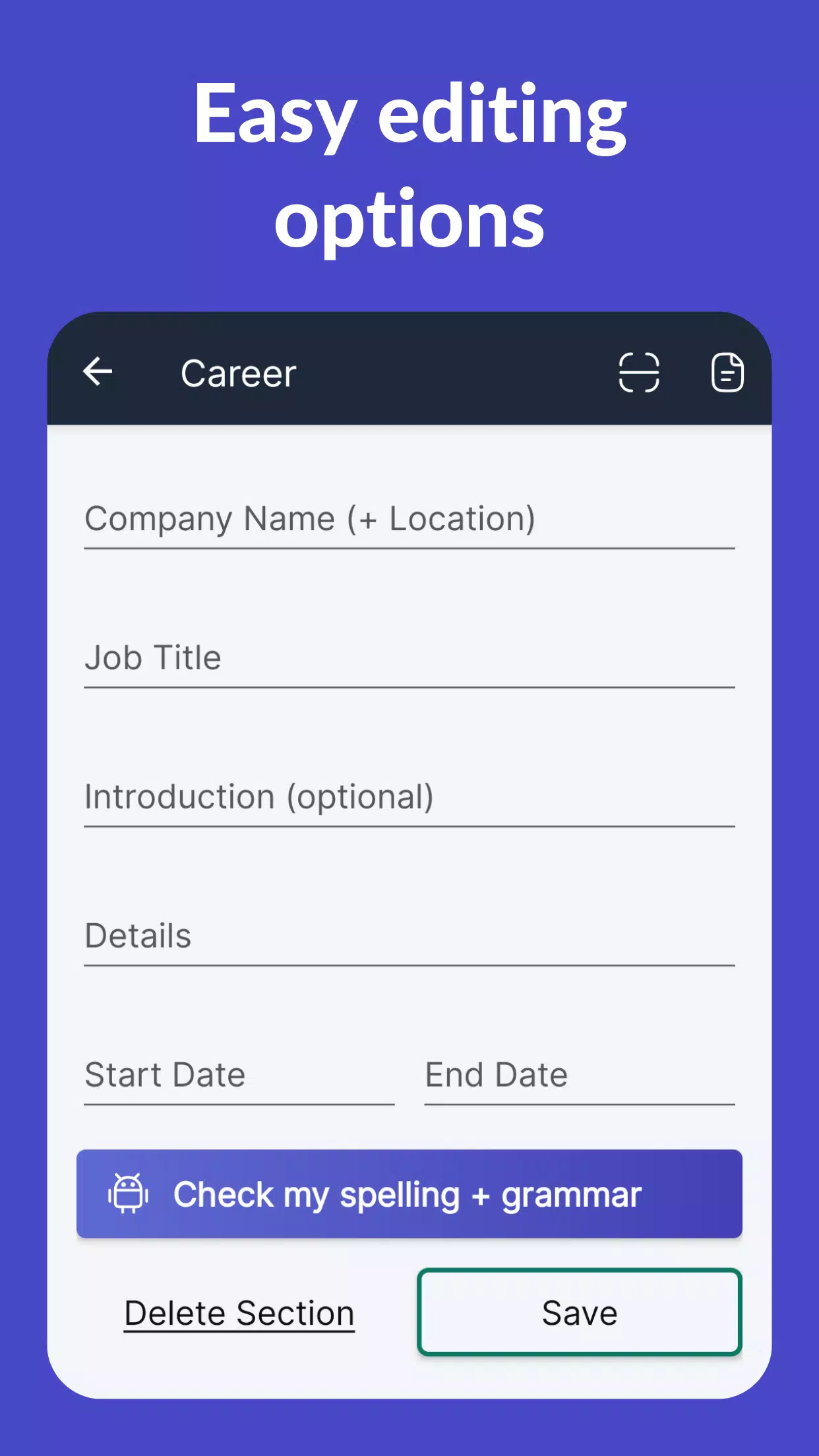 Resume Builder - CV Engineer স্ক্রিনশট