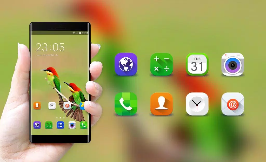 Colorful Birds Theme for Samsung Galaxy Fame Lite Screenshots