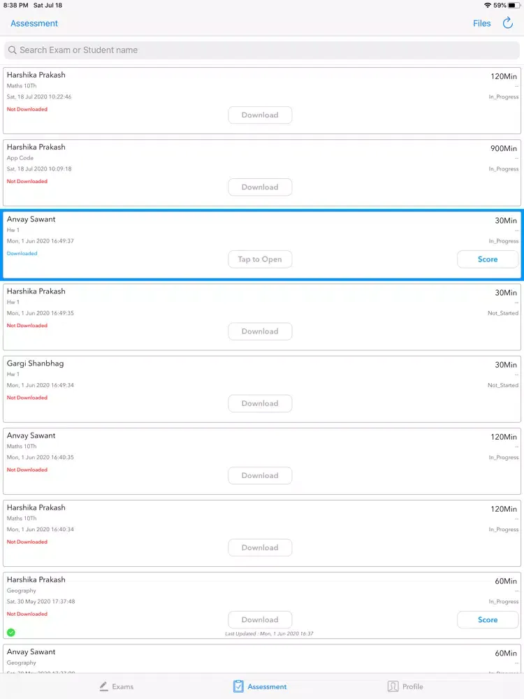 Oxloop Check iPad  Screenshots